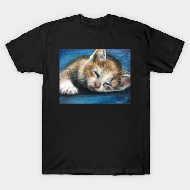 Sleepy Kitty T-Shirt by artdesrapides